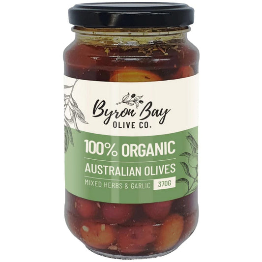 Byron Bay Olives Australian Certified Organic Mixed Olives 370g (6 olive varieties)