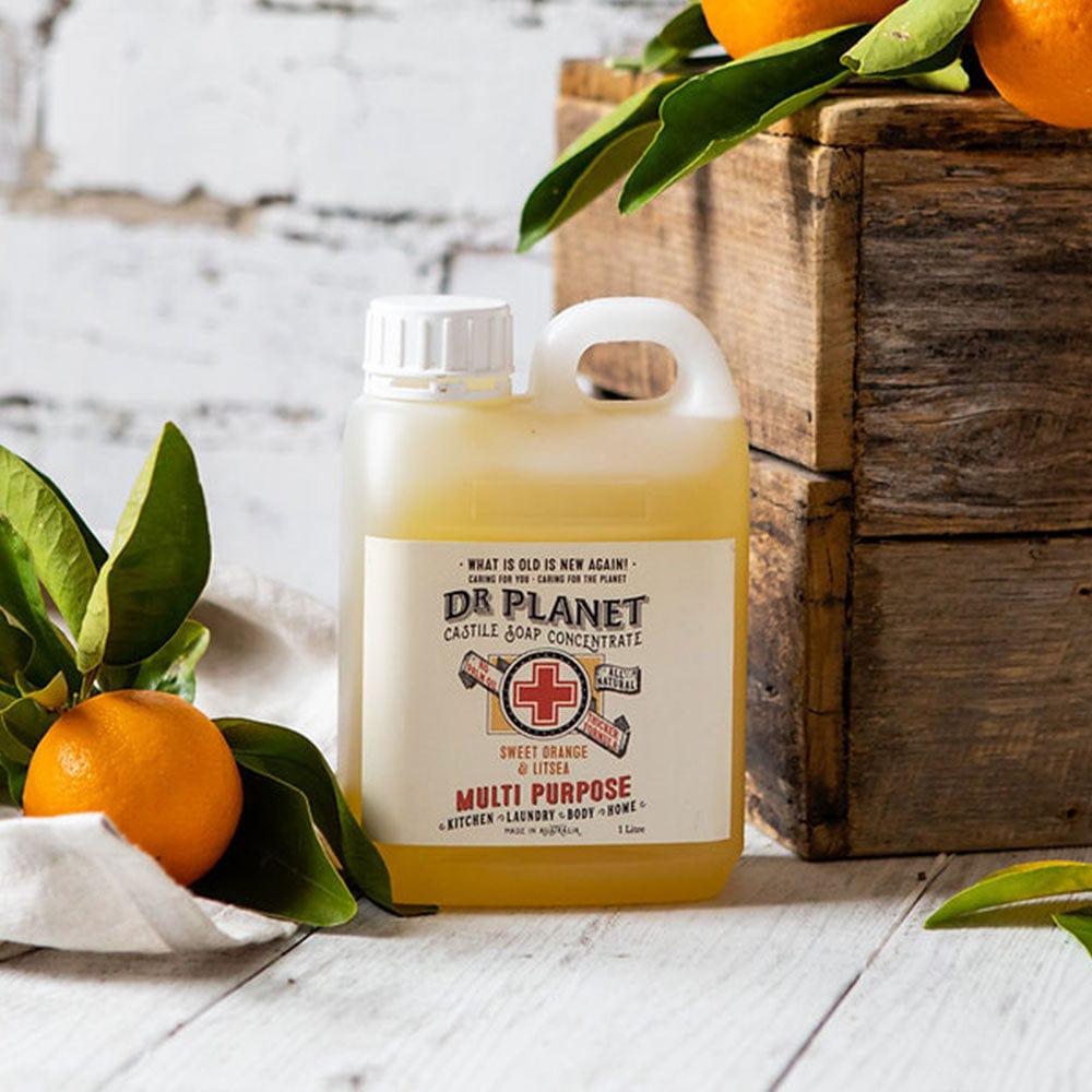 Dr Planet Castile Soap 1L Sweet Orange & Litsea