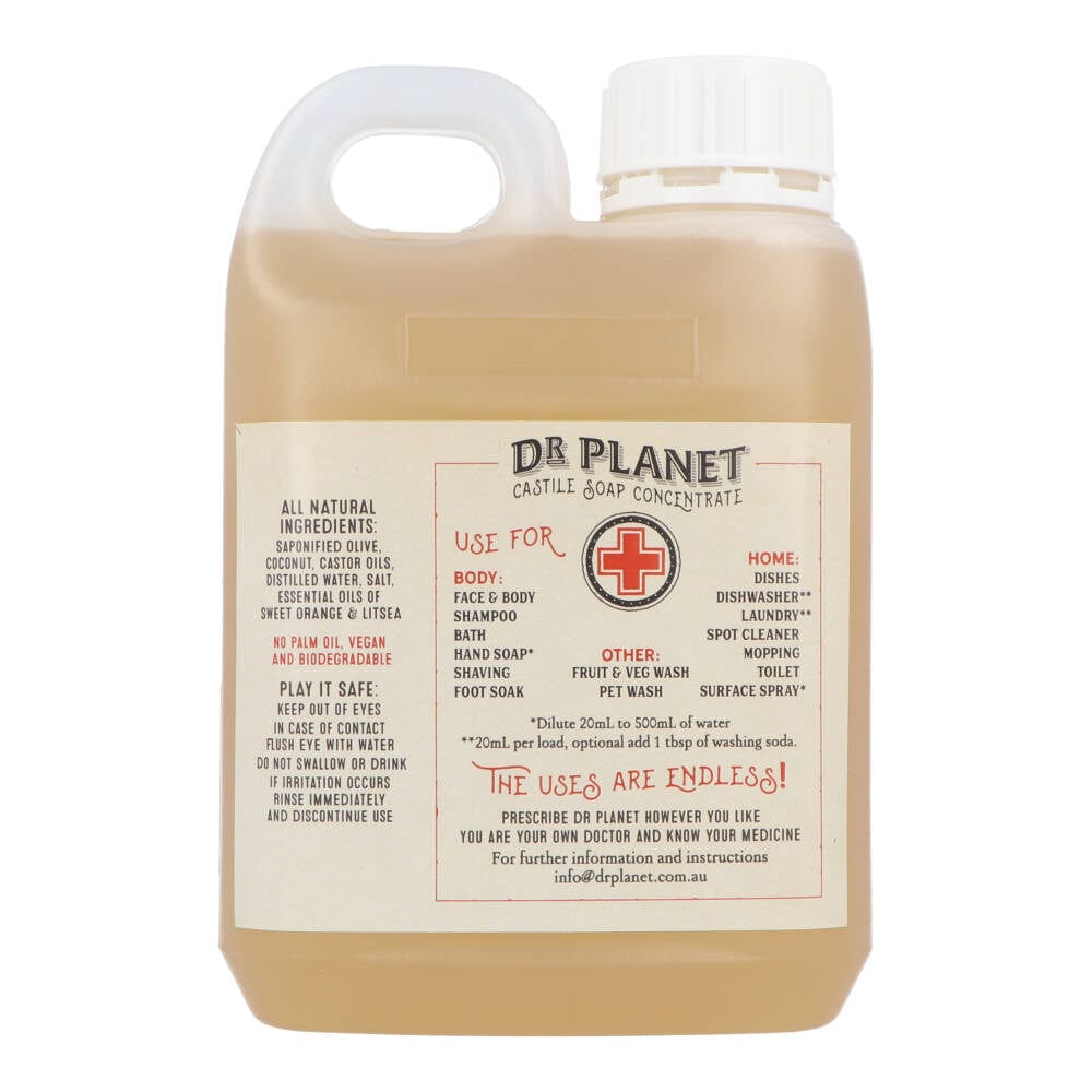 Dr Planet Castile Soap 1L