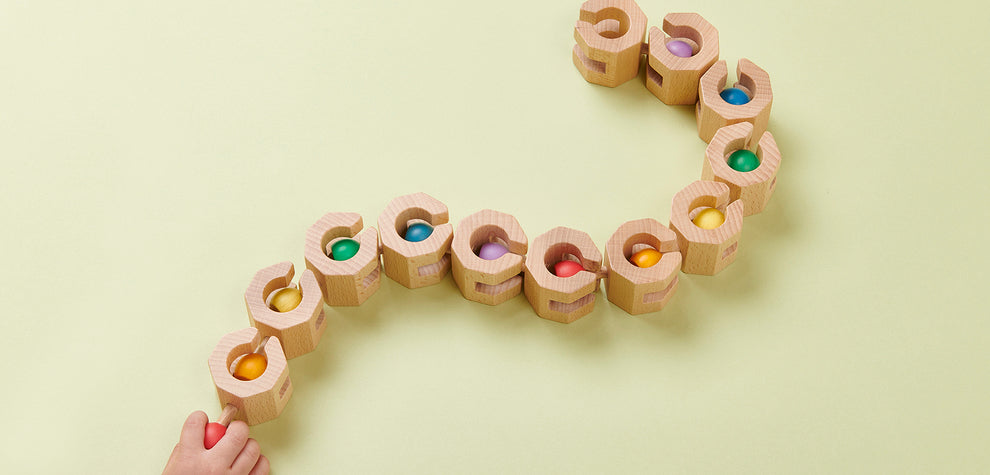 Geni Toys Wooden Connectable Chain Cobit - 6 Pieces
