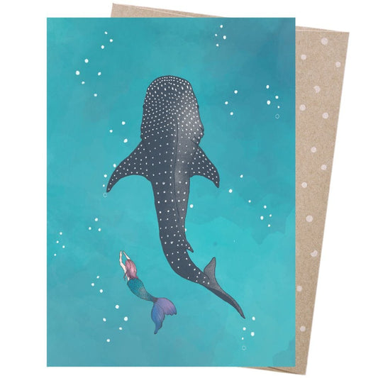 Earth Greetings Card - Whaleshark & Mermaid