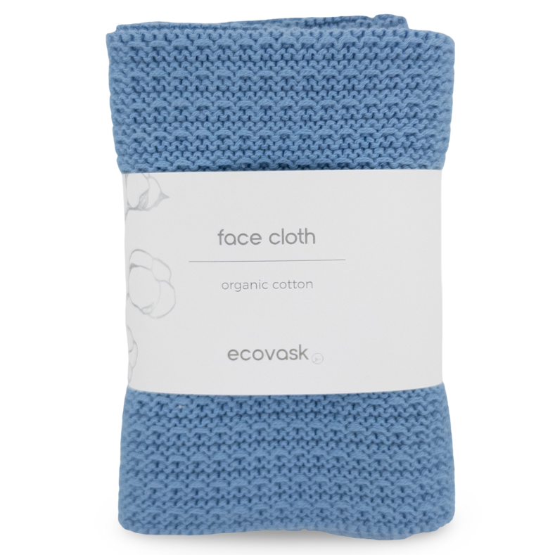 Ecovask Face Cloth 2pk Organic Cotton