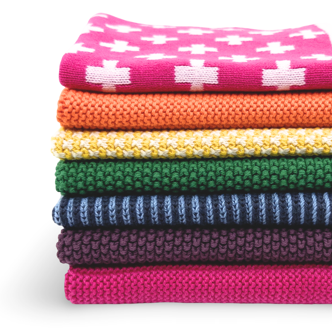 Ecovask Dish Cloth 7 Piece Variety Pack Organic Cotton