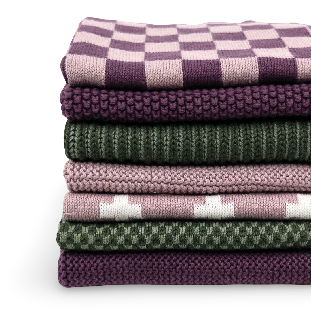Ecovask Dish Cloth 7 Piece Variety Pack Organic Cotton
