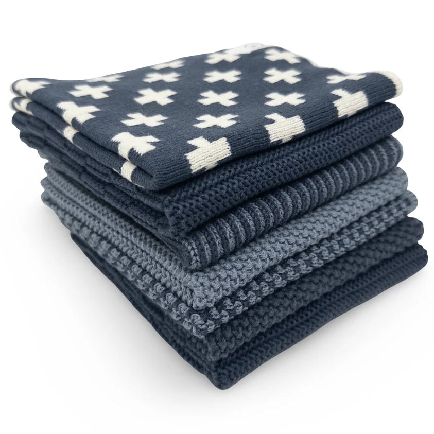 Ecovask Daily Use Dish Cloth 7pc Variety Pack Organic Cotton