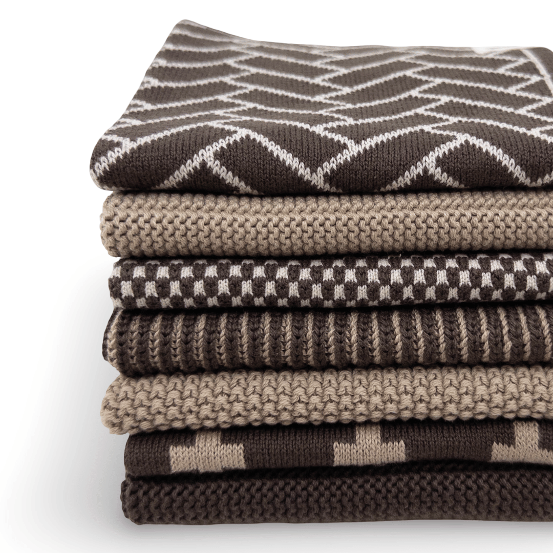 Ecovask Dish Cloth 7 Piece Variety Pack Organic Cotton