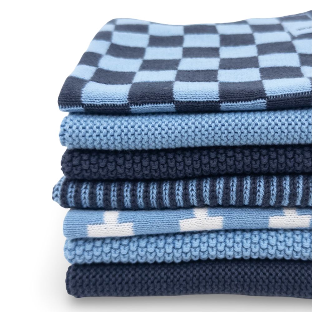 Ecovask Dish Cloth 7 Piece Variety Pack Organic Cotton