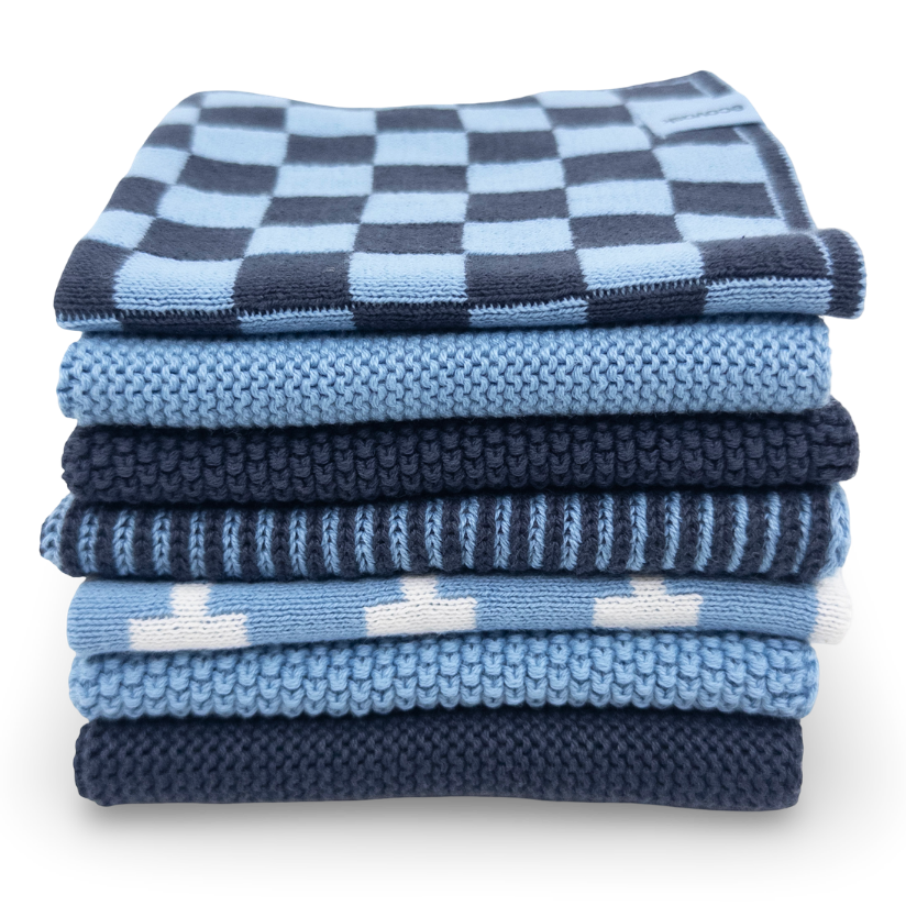Ecovask Dish Cloth 7 Piece Variety Pack Organic Cotton