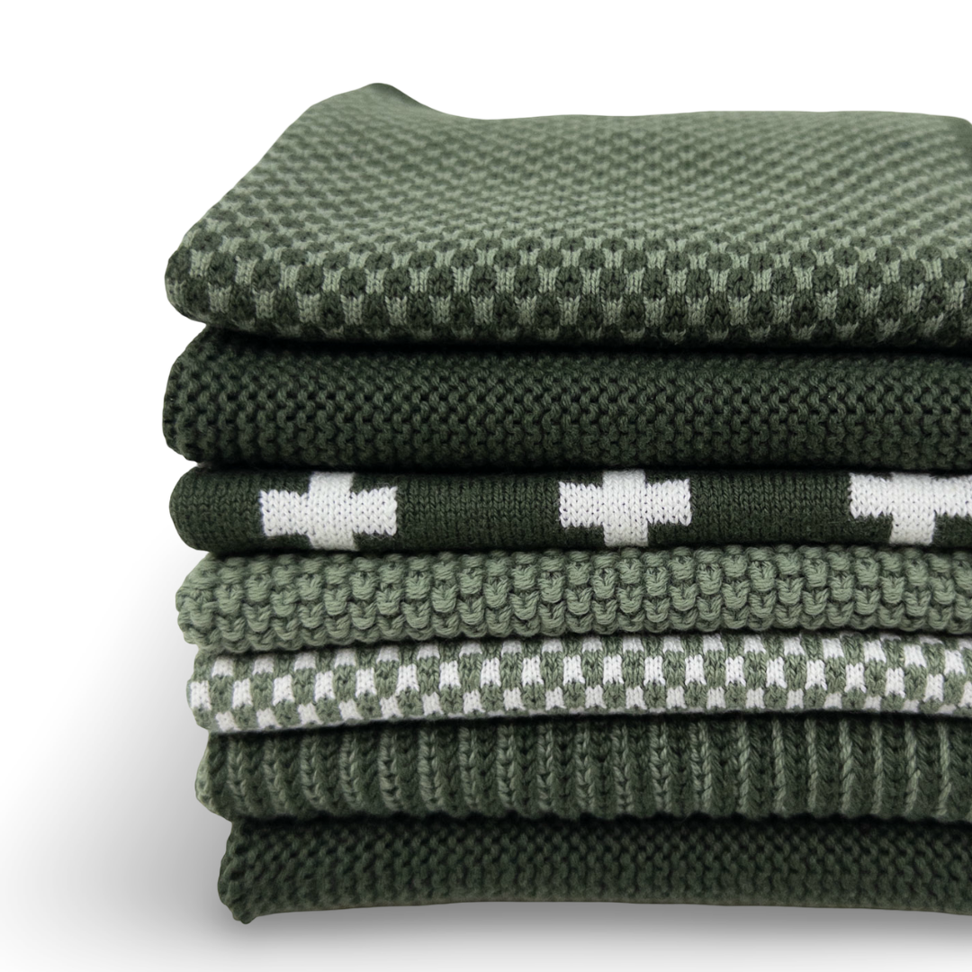 Ecovask Dish Cloth 7 Piece Variety Pack Organic Cotton