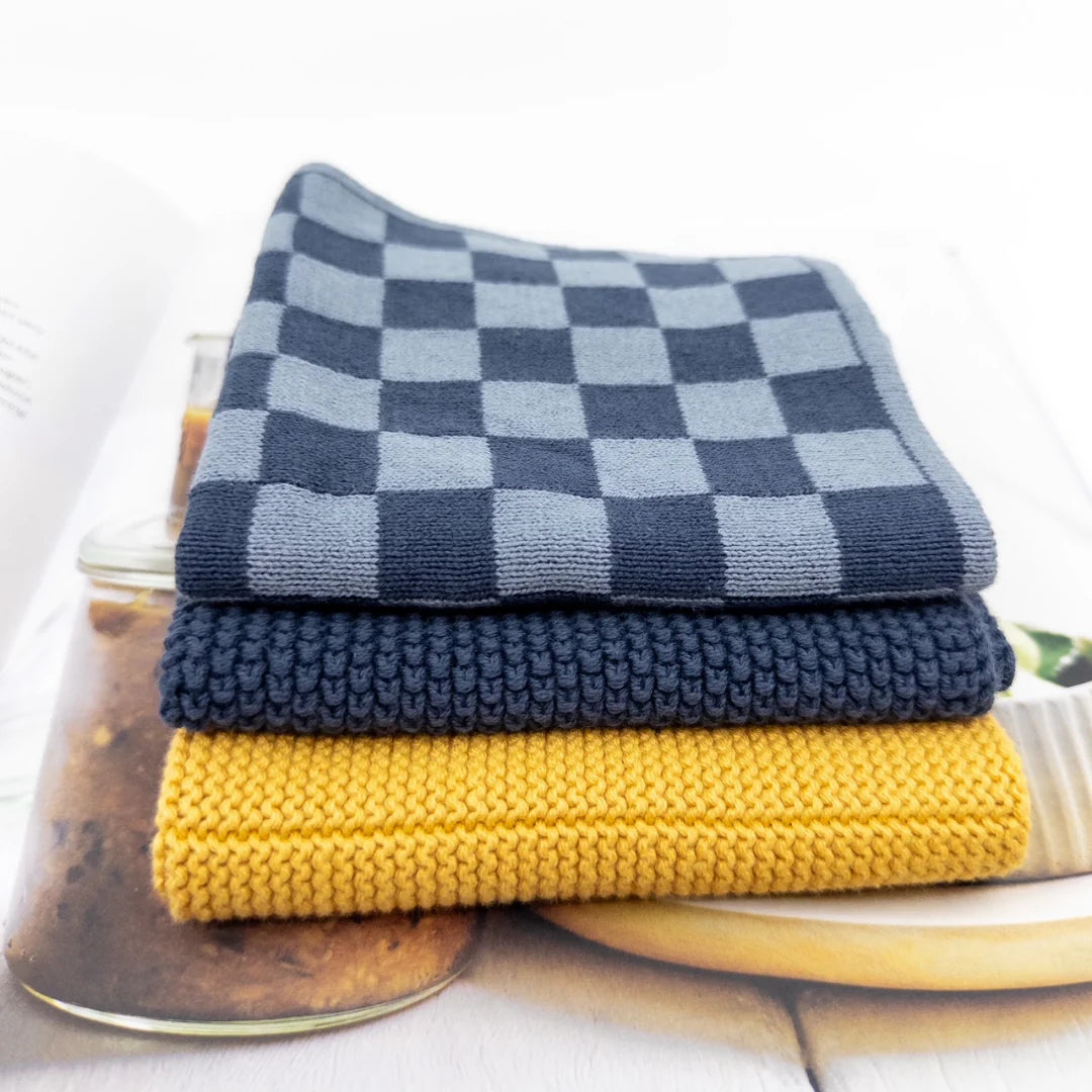 Ecovask Dish Cloth 3pc Variety Pack Organic Cotton