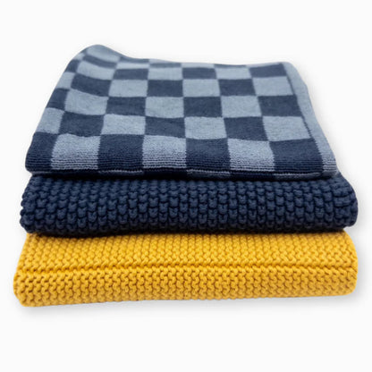 Ecovask Dish Cloth 3pc Variety Pack Organic Cotton