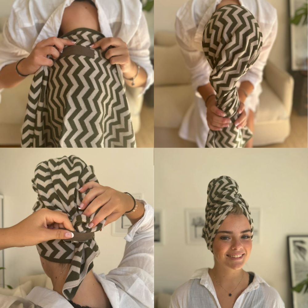 Ecovask Travel Towel & Hair Wrap - Organic Cotton