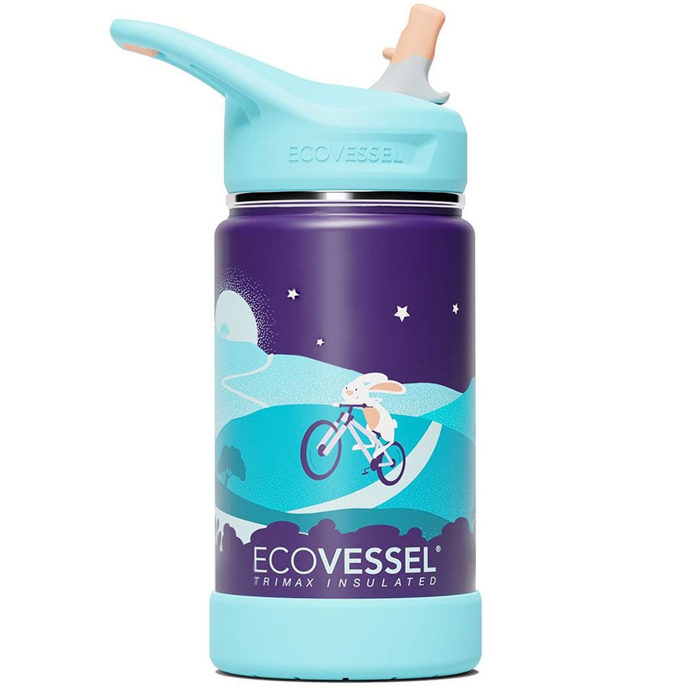 EcoVessel Frost Kids Triple Insulated Bottle with Straw 355ml Bunny Hop