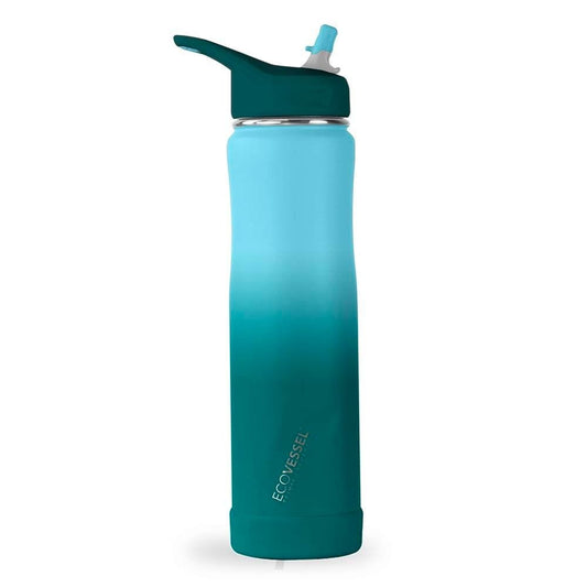 EcoVessel Summit Triple Insulated Bottle with Straw 700ml - Forest Horizon