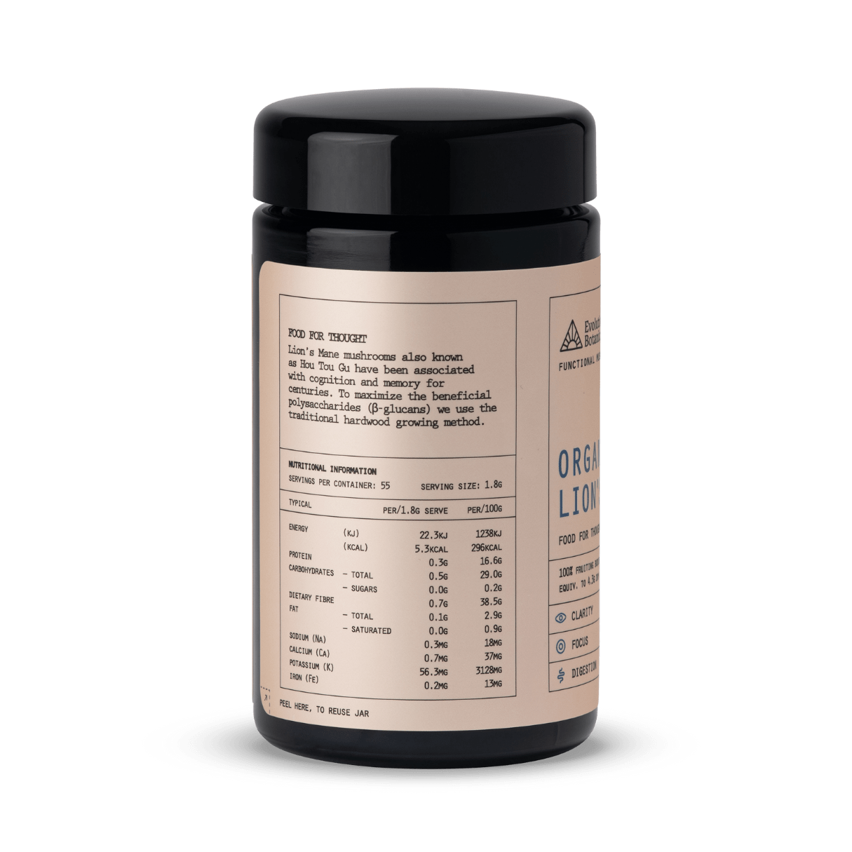 Evolution Botanicals Organic Lion's Mane Food For Thought 100g