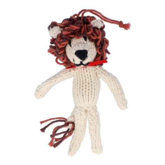 Fairtrade Hand Knitted Cotton Christmas Decoration - Lion