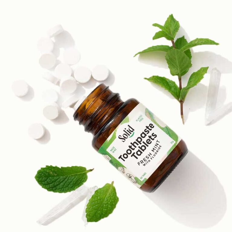 Solid Toothpaste Tablets with Fluoride - Fresh Mint
