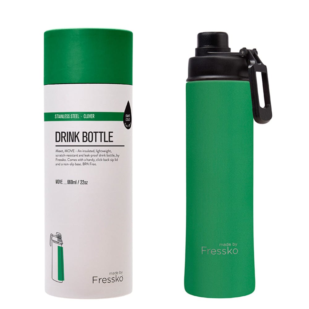 Fressko Insulated Stainless Bottle MOVE 660ml Sip Lid Clover