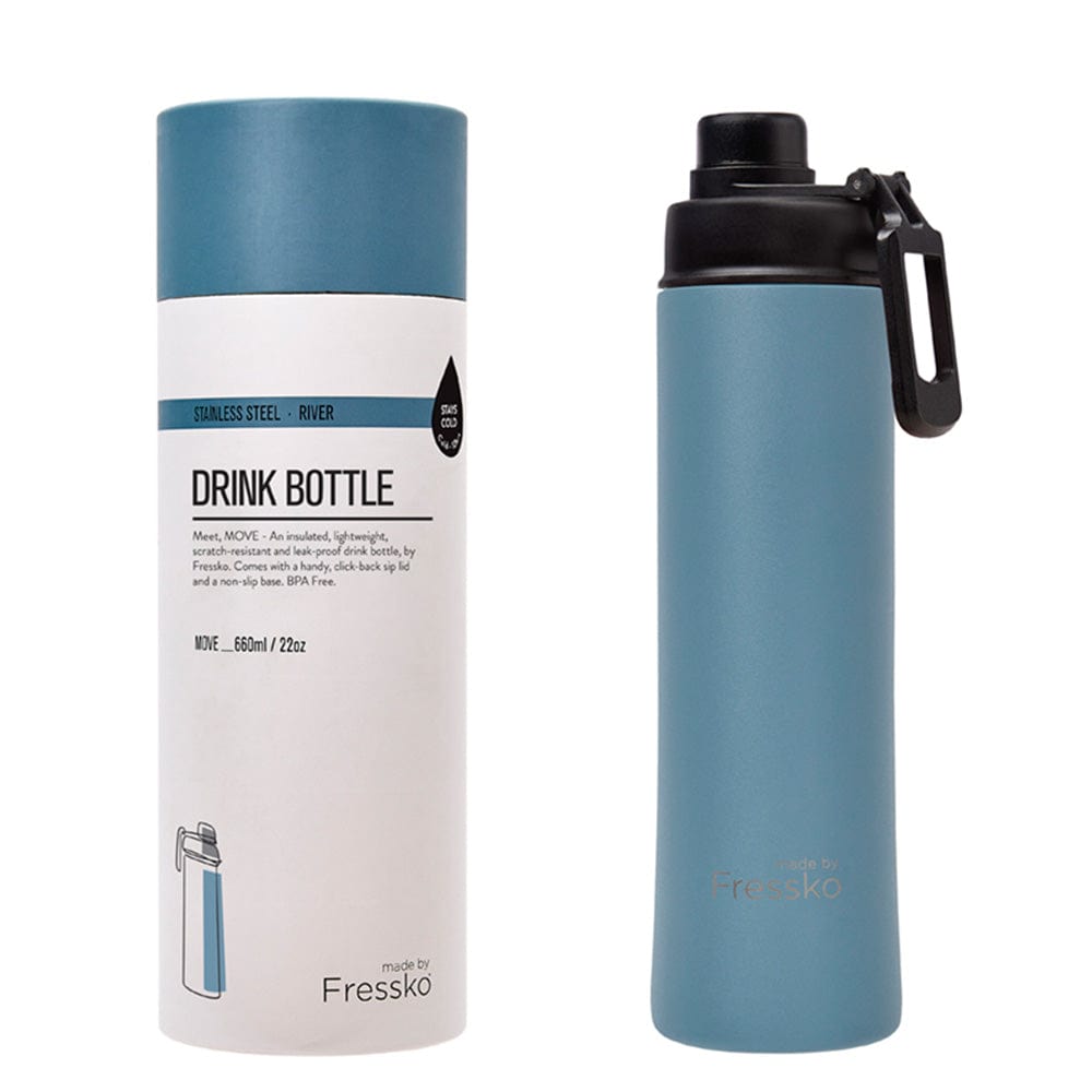 Fressko Insulated Stainless Bottle MOVE 660ml Sip Lid River