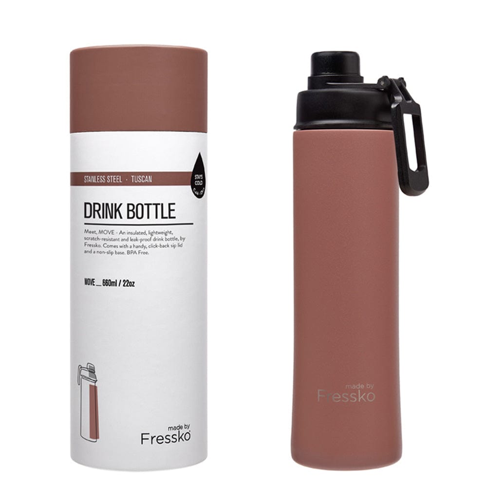 Fressko Insulated Stainless Bottle MOVE 660ml Sip Lid Tuscan
