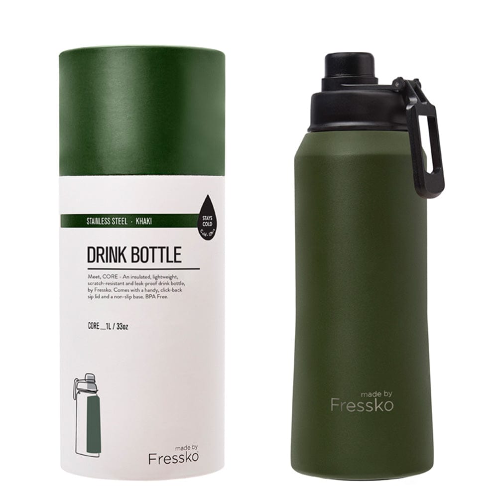 Fressko Insulated Stainless Steel Bottle CORE 1L Sip Lid image 1