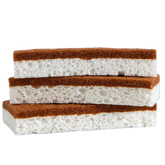 Green Essentials Cellulose Sponge & Coconut Scrubber - 3 Pack