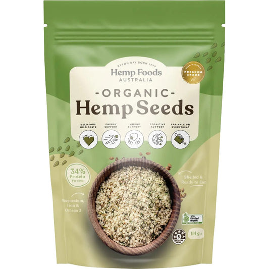 Hemp Foods Australia Certified Organic Hemp Seeds (Hulled) 114g