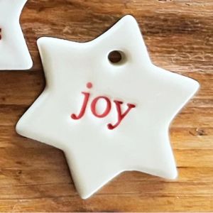 Paper Boat Press Mini Ceramic Decoration - Star (One)