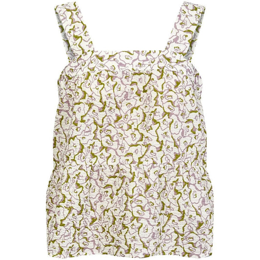 Komodo Caitlin Floral Print Top - Off White