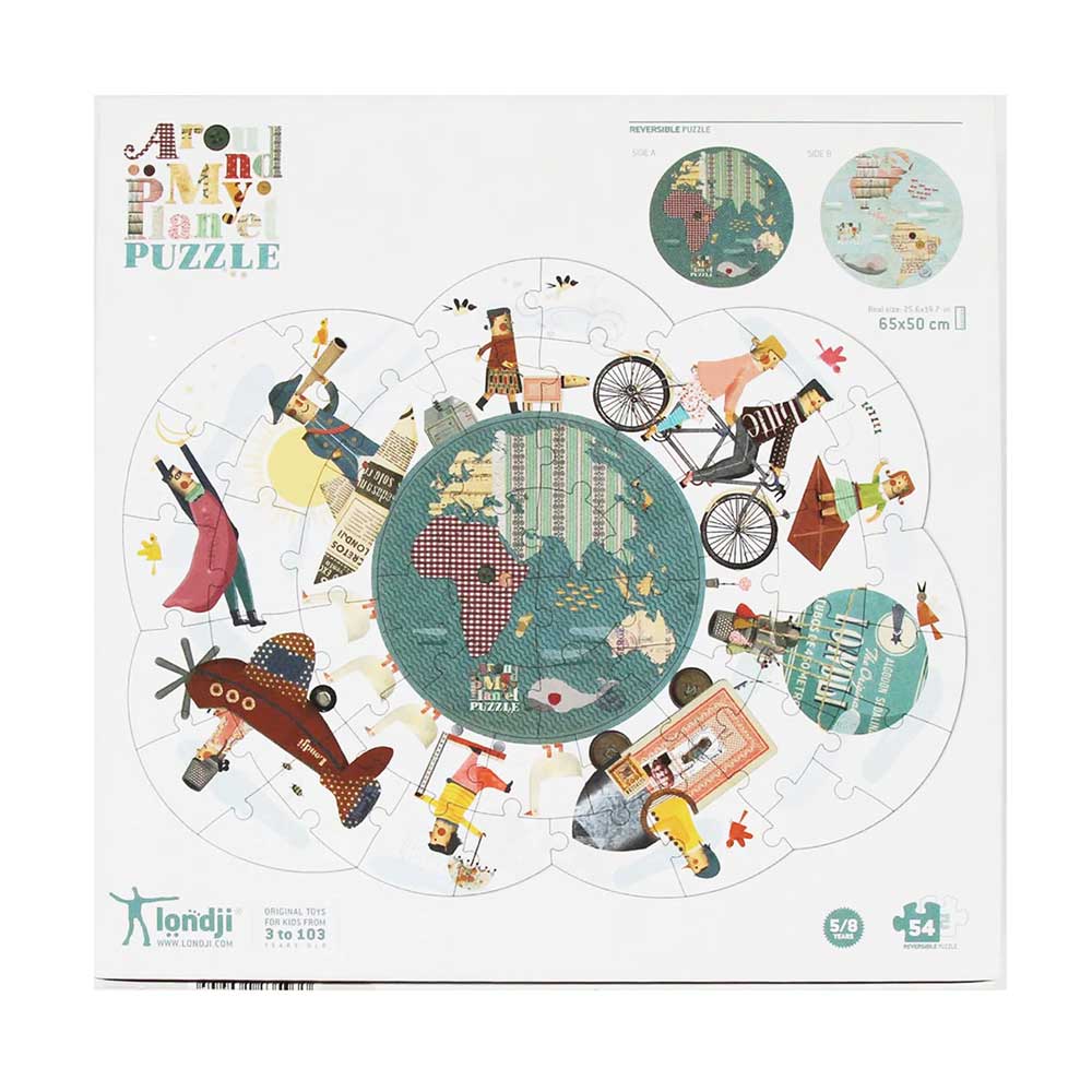 Londji 54 Piece Reversible Puzzle - Around My Planet