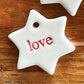 Paper Boat Press Mini Ceramic Decoration - Star (One)