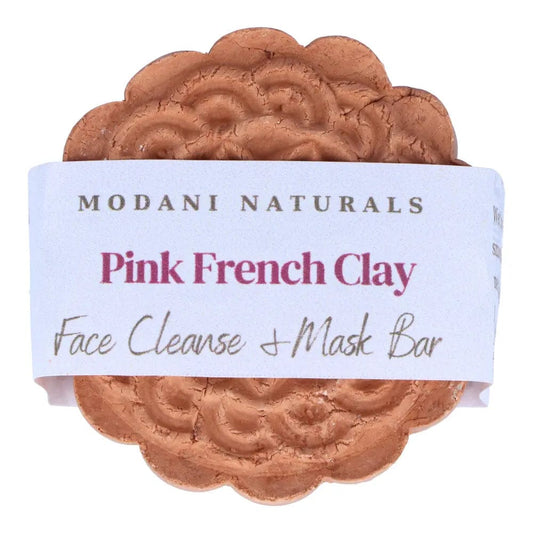 Modani Naturals Cleanse & Mask Bar - French Pink Clay 100g