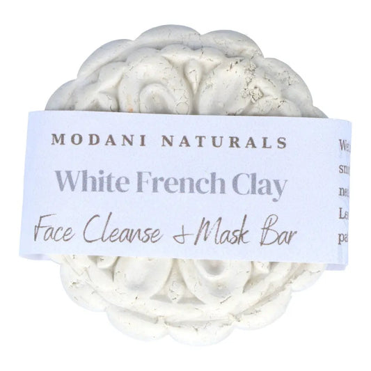 Modani Naturals Cleanse & Mask Bar - French White Clay 100g