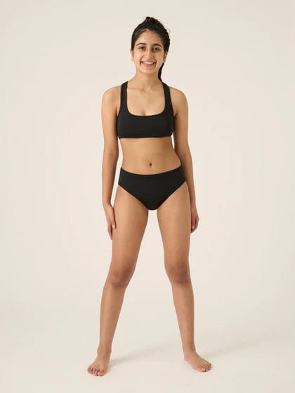 Modibodi Teen Swimwear Bikini Brief Light/Moderate - Black