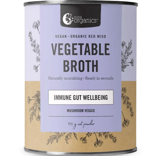 Nutra Organics Vegetable Broth Powder Mushroom Veggie 125g