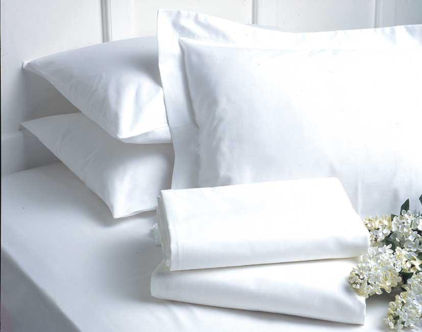 Organic Cotton Pillowcases Standard double-stitched edge / White