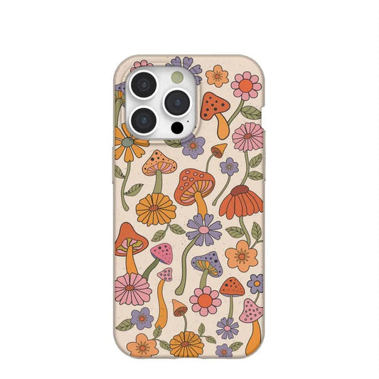 Pela Eco-Friendly Phone Case iPhone 15 PRO MAX - Shrooms and Blooms