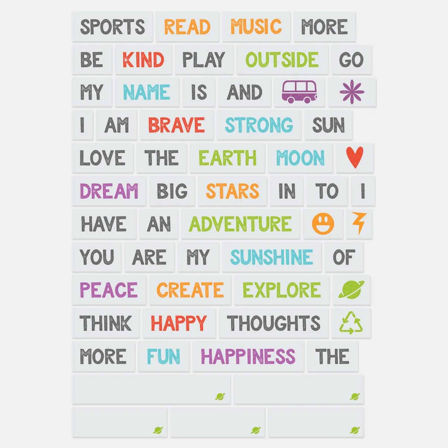 PlanetBox Shuttle Magnet Sets Mix & Match - Word Up