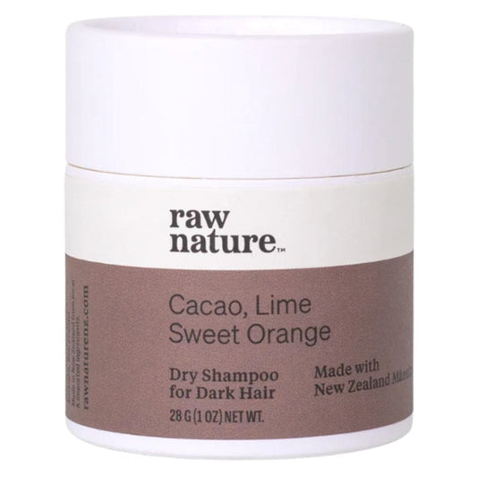 Raw Nature Dry Shampoo Mini 28g - Cacao, Lime & Sweet Orange (Dark Hair)
