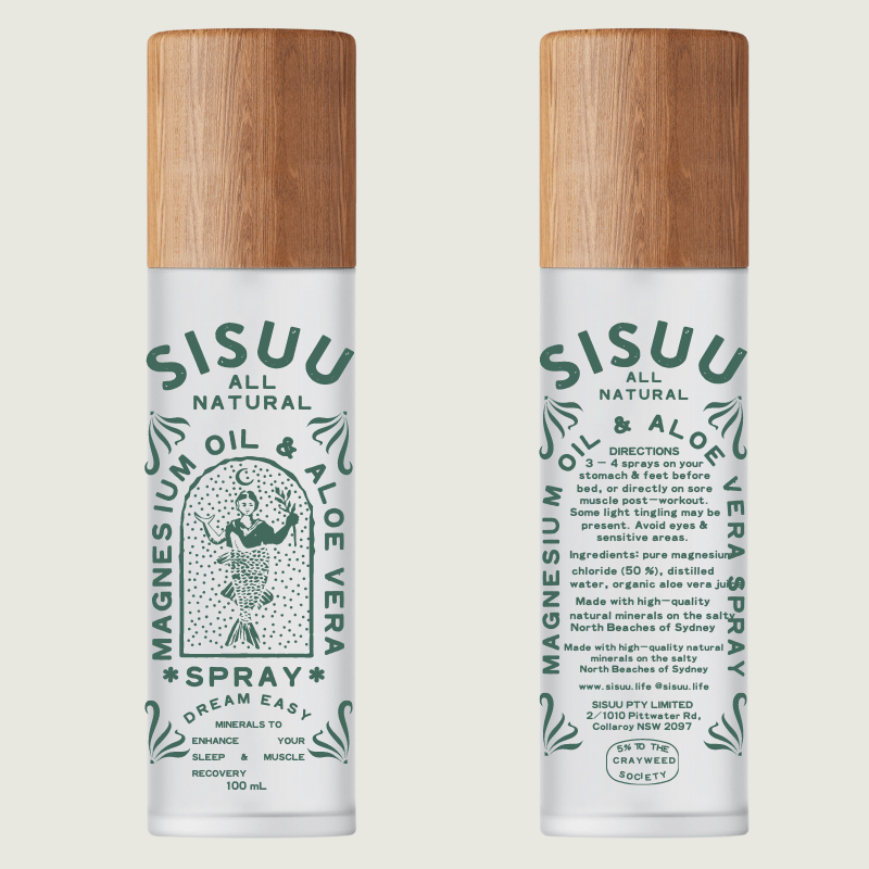 SISUU Recovery Spray Magnesium Oil and Aloe Vera 100ml