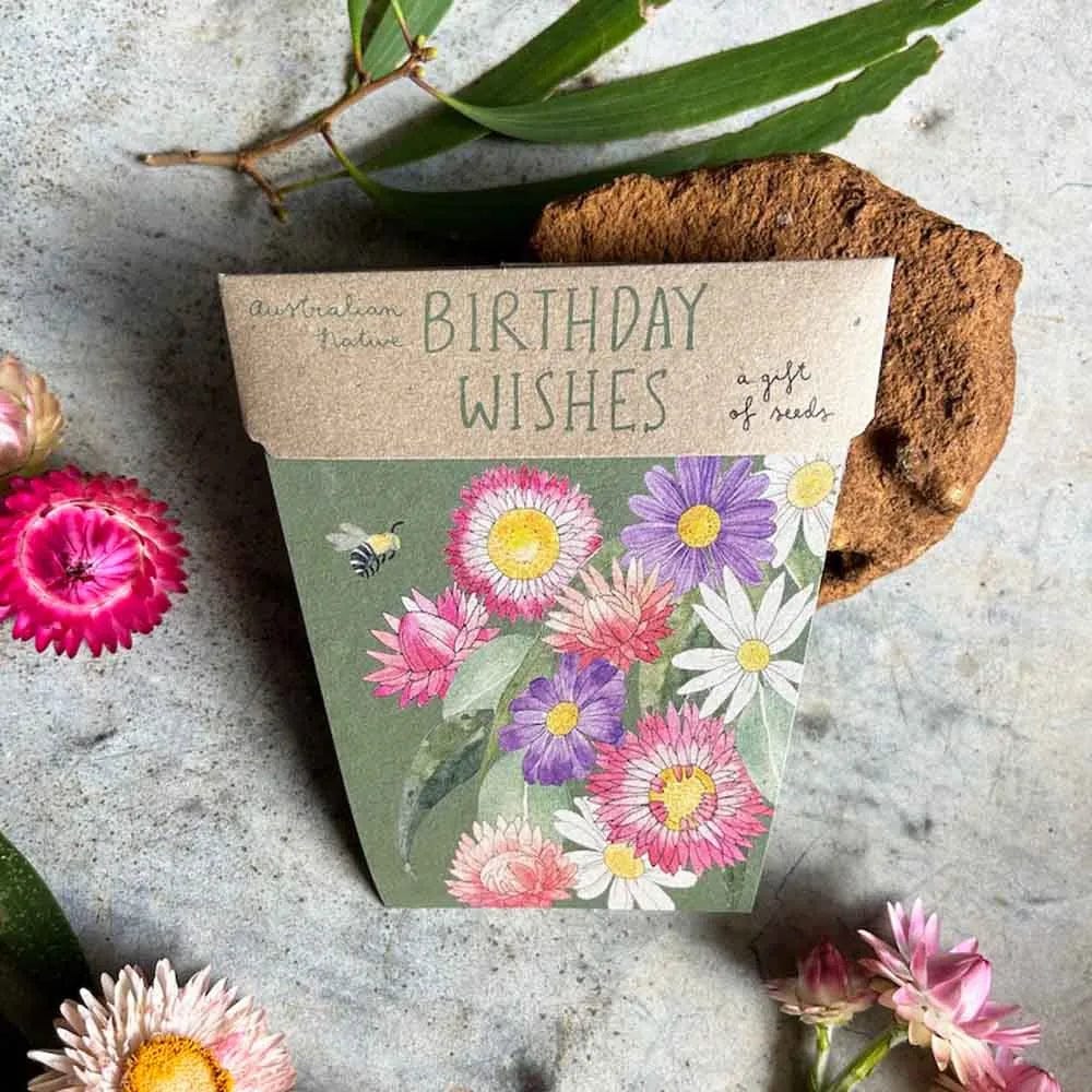 Sow 'n Sow Gift Of Seeds Greeting Card - Birthday Wishes Australian Native