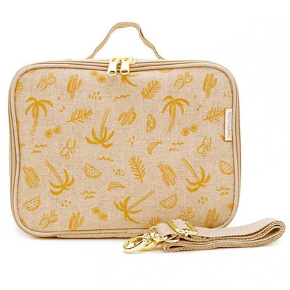 SoYoung Insulated Lunch Box - Toxin Free Lining, Washable Linen Outer