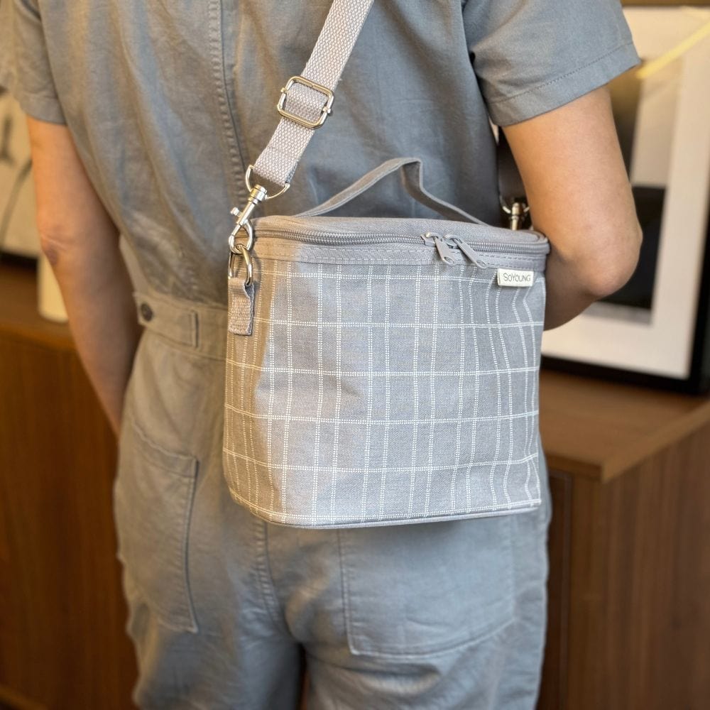 SoYoung Petite Linen Insulated Lunch Cooler Bag - Main Image
