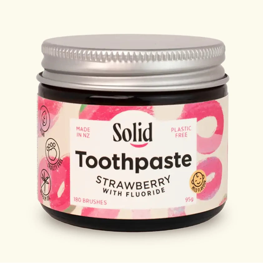 Solid Toothpaste with Fluoride 95g - Strawberry