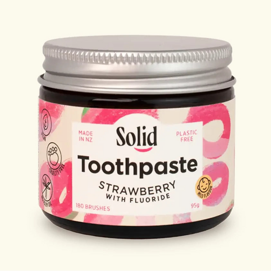 Solid Toothpaste with Fluoride 95g - Strawberry