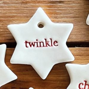 Paper Boat Press Mini Ceramic Decoration - Star (One)