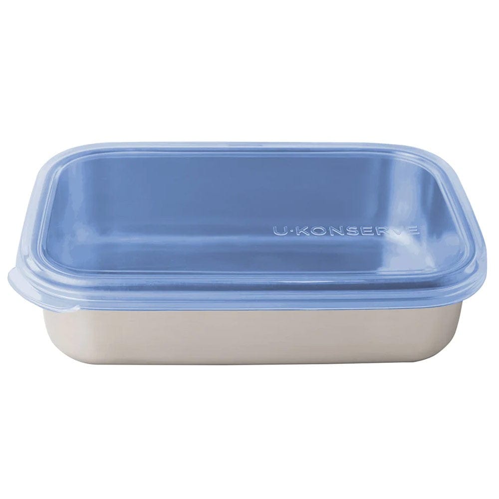 U Konserve Rectangle Stainless Steel Food Storage Container 740ml / 25oz Cosmic Blue Silicone Lid