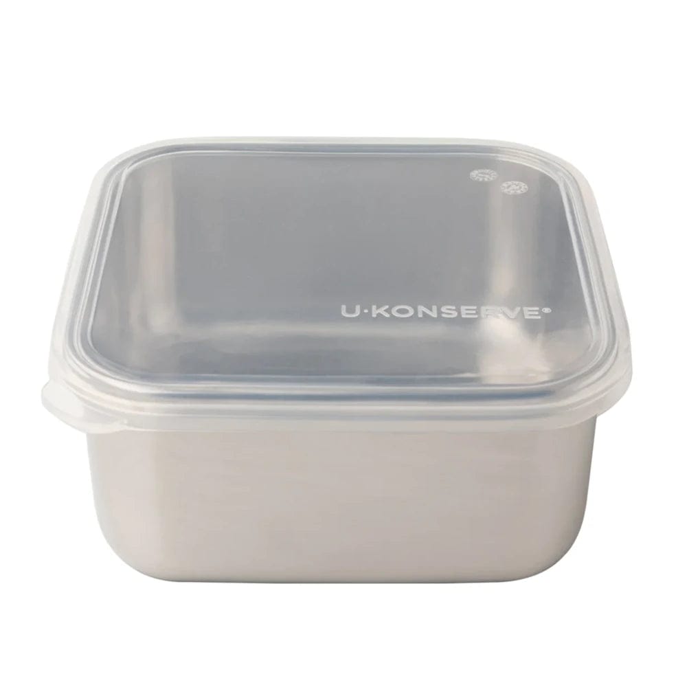 U Konserve Square To-Go Container LARGE 1.5L / 50oz Clear Silicone Lid