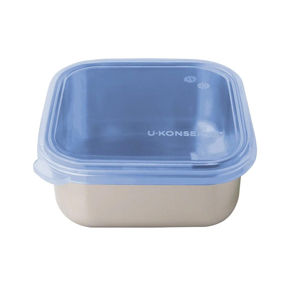 U Konserve Square To-Go Container SMALL 440ml / 15oz Cosmic Blue Silicone Lid
