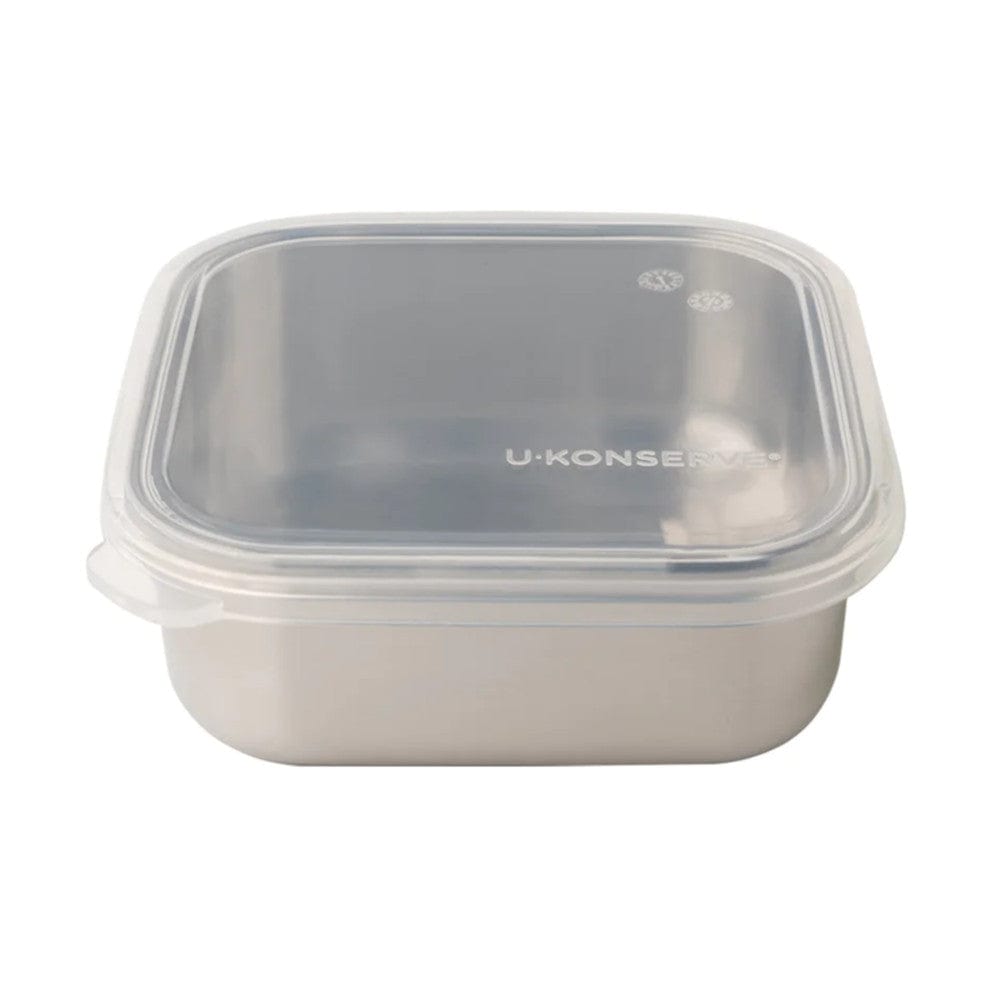 U Konserve Square To-Go Container SMALL 440ml / 15oz Clear Silicone Lid